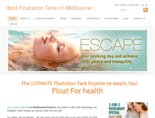 Tablet Screenshot of floatationtankmelbourne.com.au